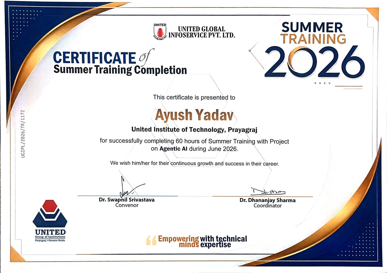 Summer Training 2026 in Agentic AI